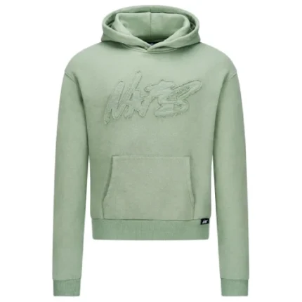 olive green nofs hoodie front view