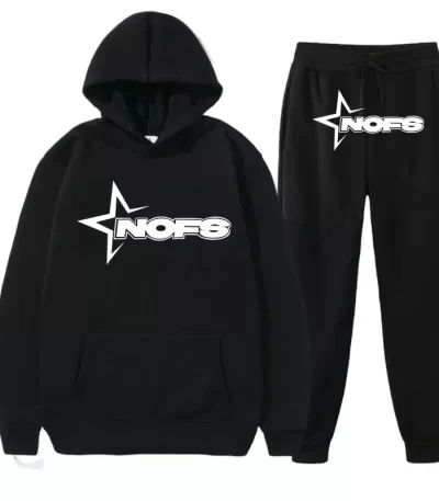 black nofs tracksuit front view premium