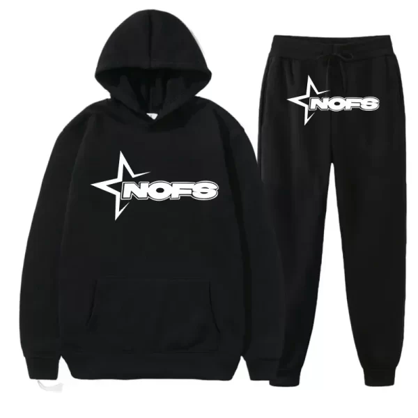 black nofs tracksuit front view premium