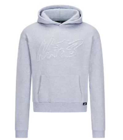 grey nofs hoodie front view streetwear