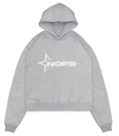 none of us hoodie grey front view