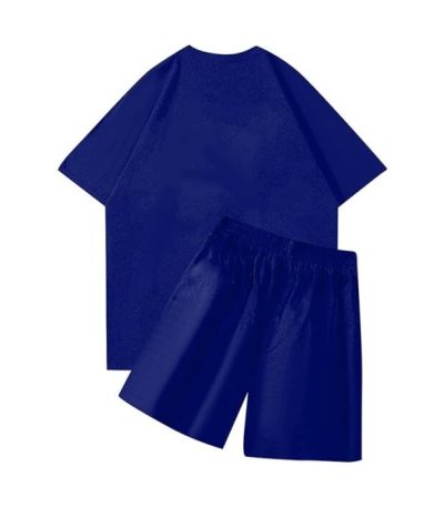 blue nofs shorts set back view