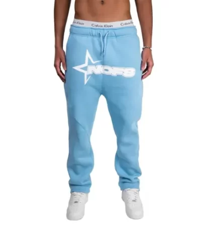nofs joggers baby blue side view