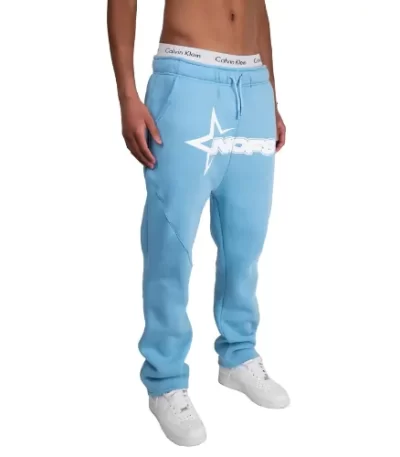 nofs joggers baby blue front view