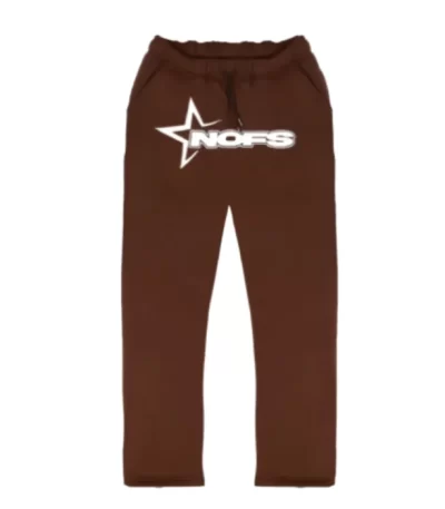 nofs joggers brown front view