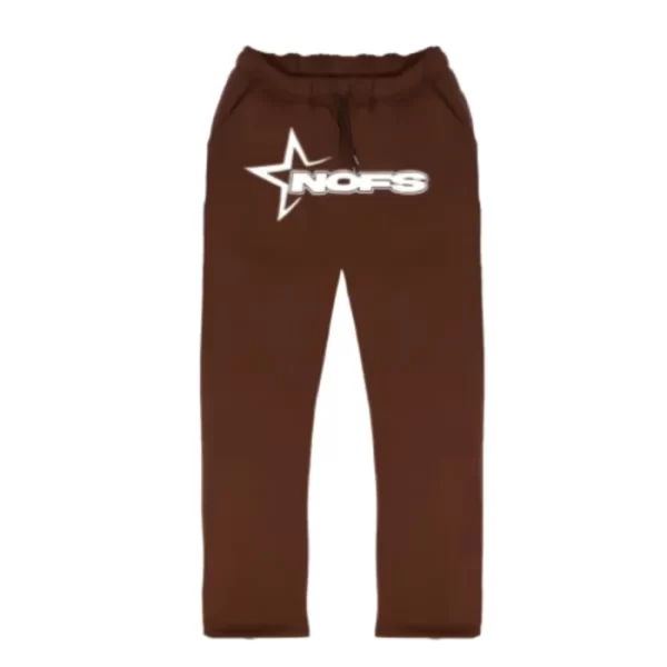 nofs joggers brown front view