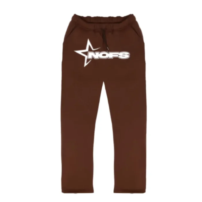 nofs joggers brown front view