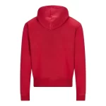 red nofs zipper hoodie back view