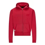 red nofs zipper hoodie front view