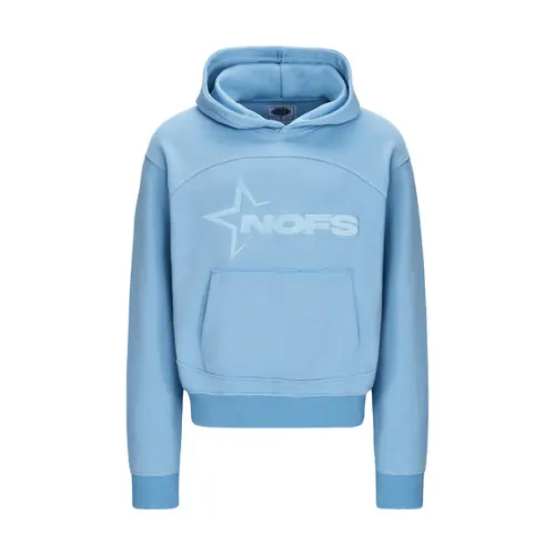 P37,M tone in tone baby blue hoodie front view