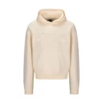 tone in tone creme hoodie front view