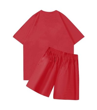 Red Nofs shorts set back view