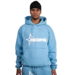 person wearing none of us hoodie style